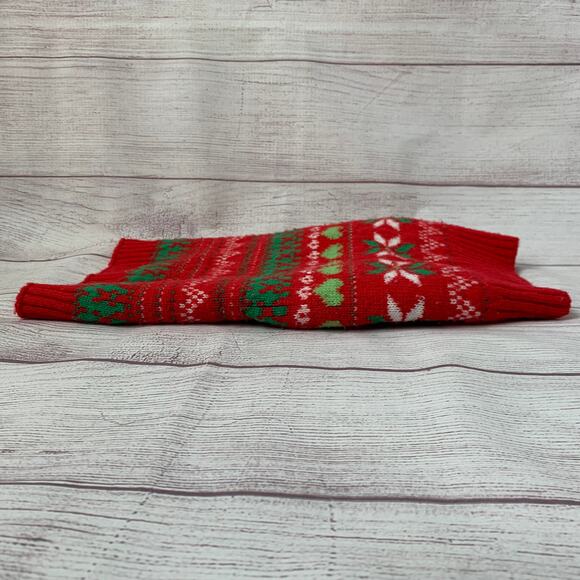 Wag A Tude Dog Christmas Holiday Knit Sweater Pull On Full Arms Size Medium - Picture 11 of 12